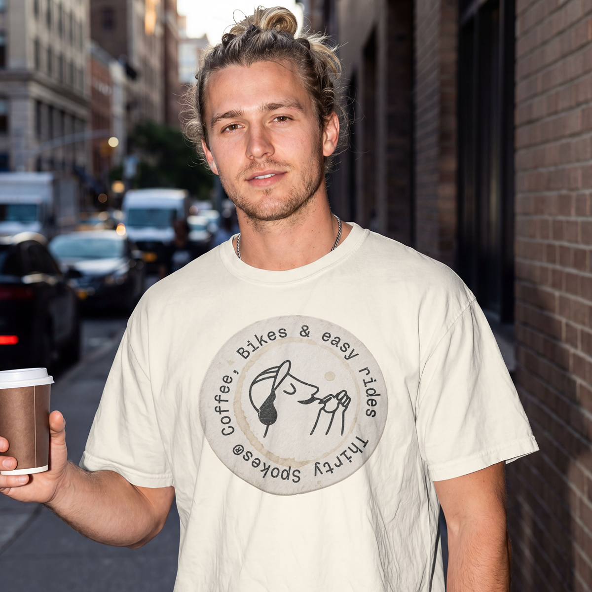 T-shirt de la marque de sous-verres à café