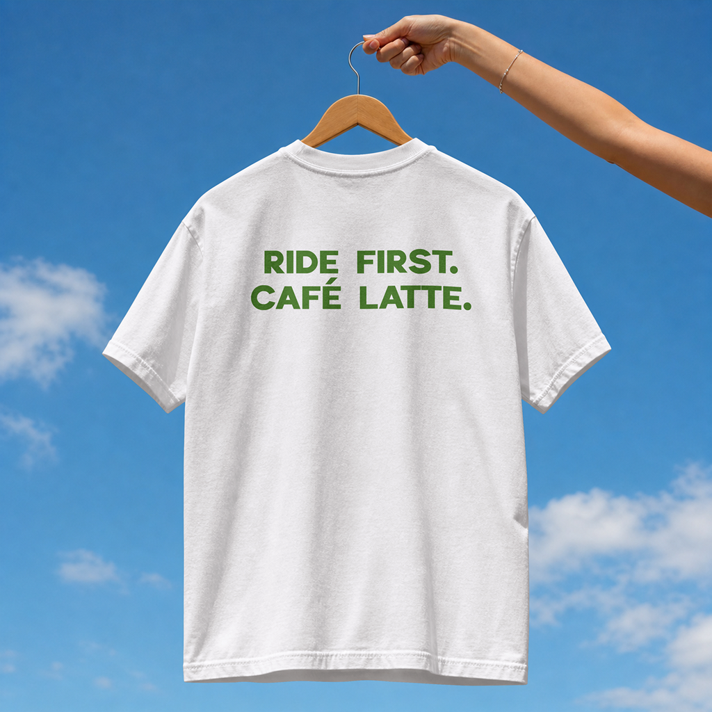 Ride First. Café Latte Later