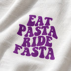 Fausto eats pasta & drinks coffee