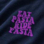 Fausto eats pasta & drinks coffee