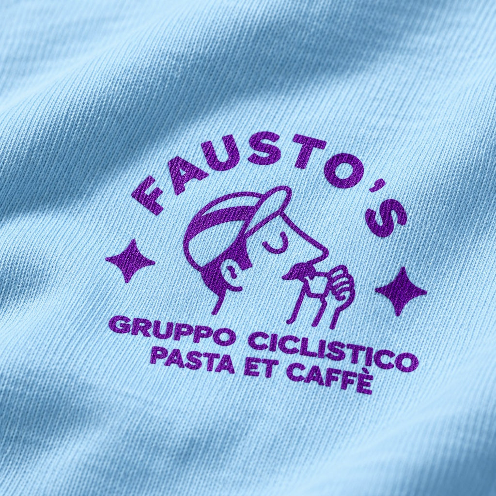 Fausto eats pasta & drinks coffee