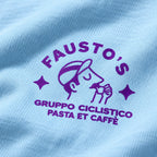 Fausto eats pasta & drinks coffee