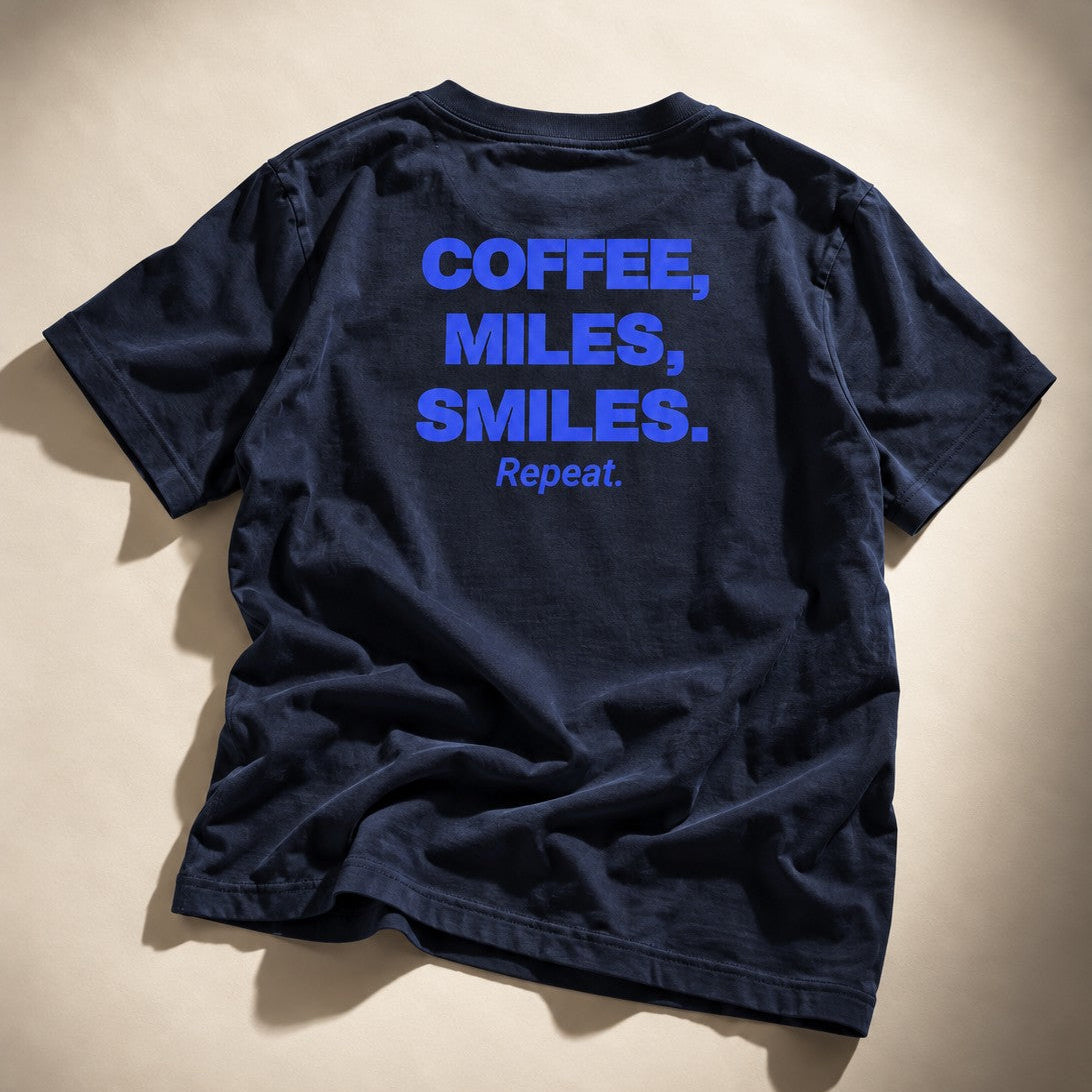 Café, kilómetros, sonrisas. Repetir.