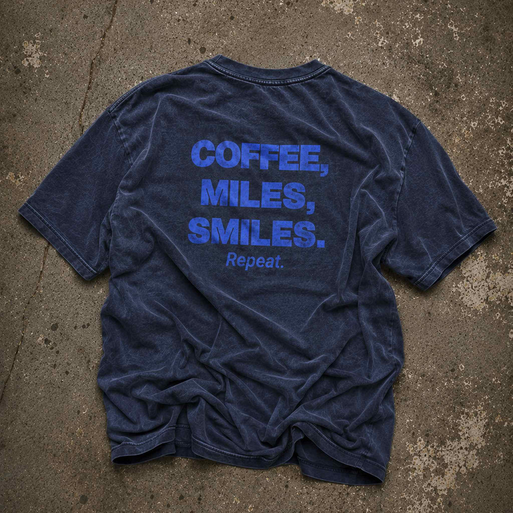 Coffee, Miles, Smiles. Repeat.
