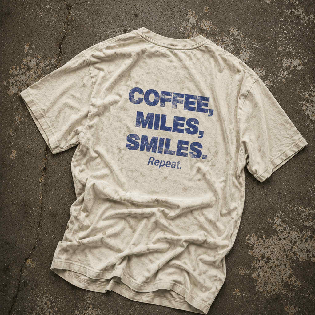 Coffee, Miles, Smiles. Repeat.