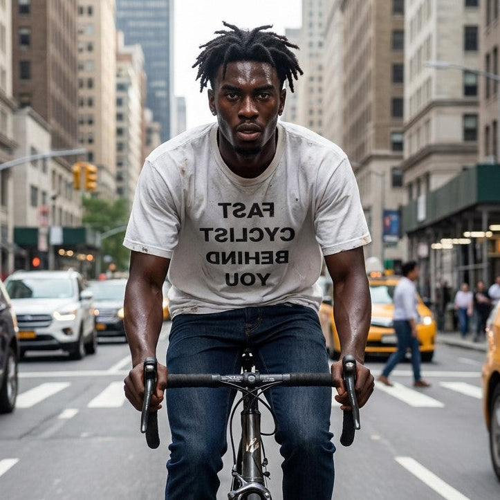 FAST CYCLIST BEHIND YOU