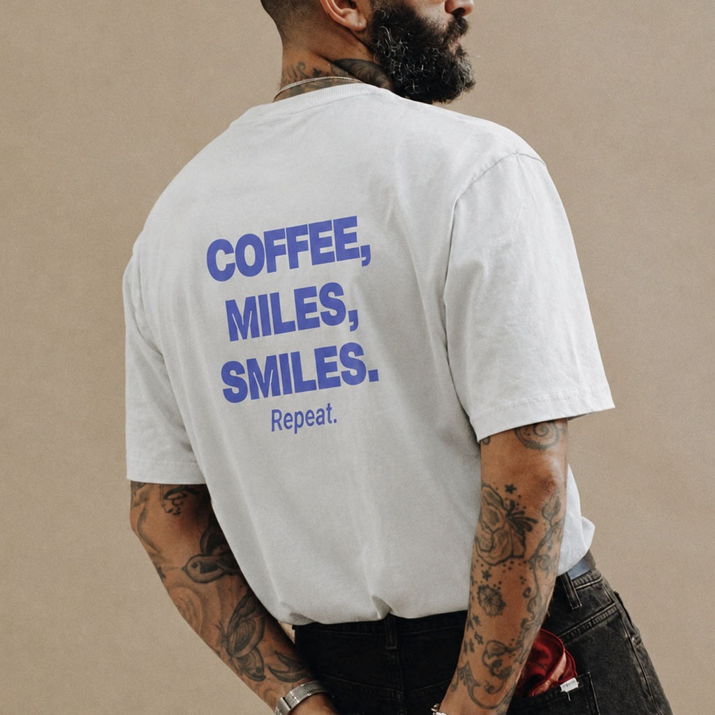 Coffee, Miles, Smiles. Repeat.